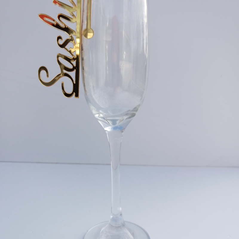 Champagne glass charms