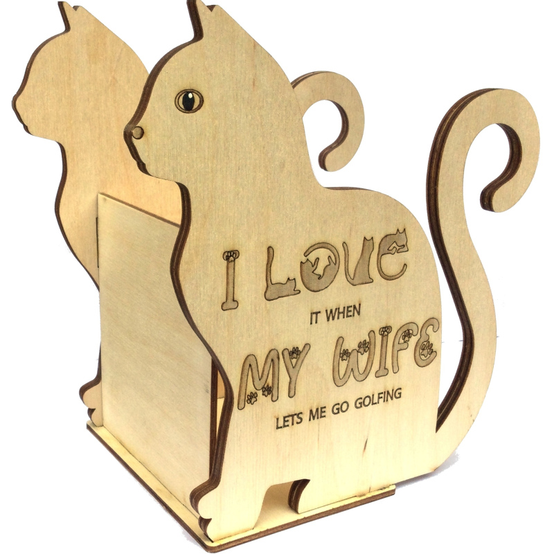 Personalized 21.5 cm high Cat Pencil holder