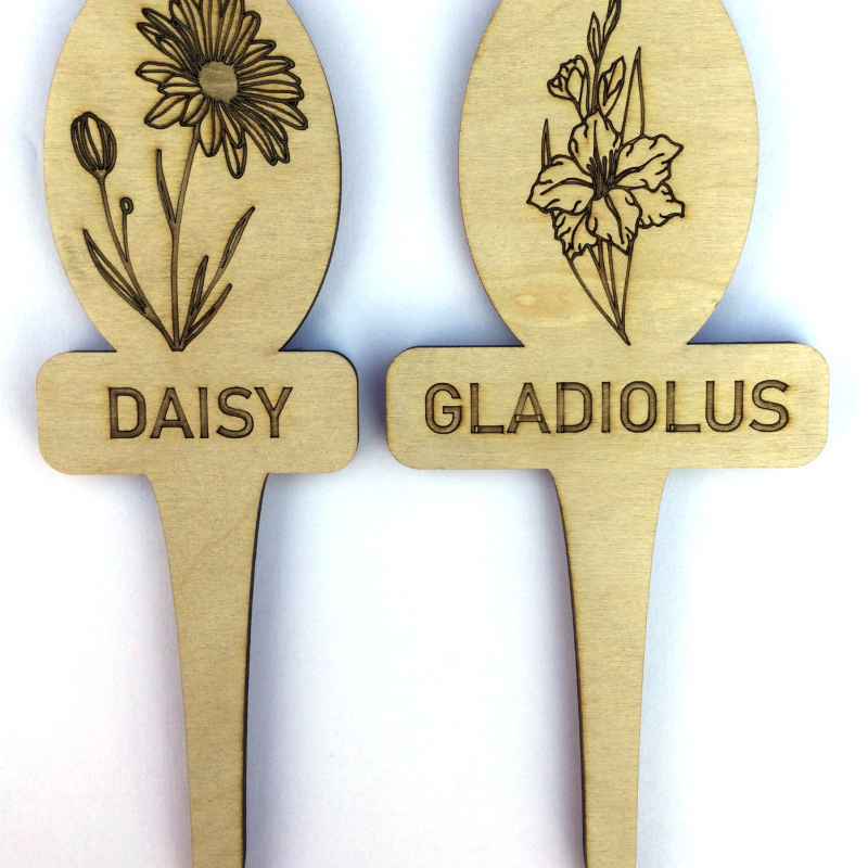 Custom made garden stakes