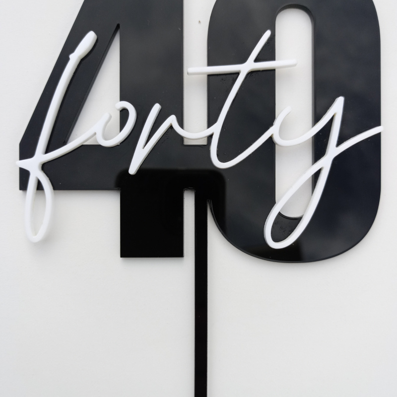 "40" cake topper