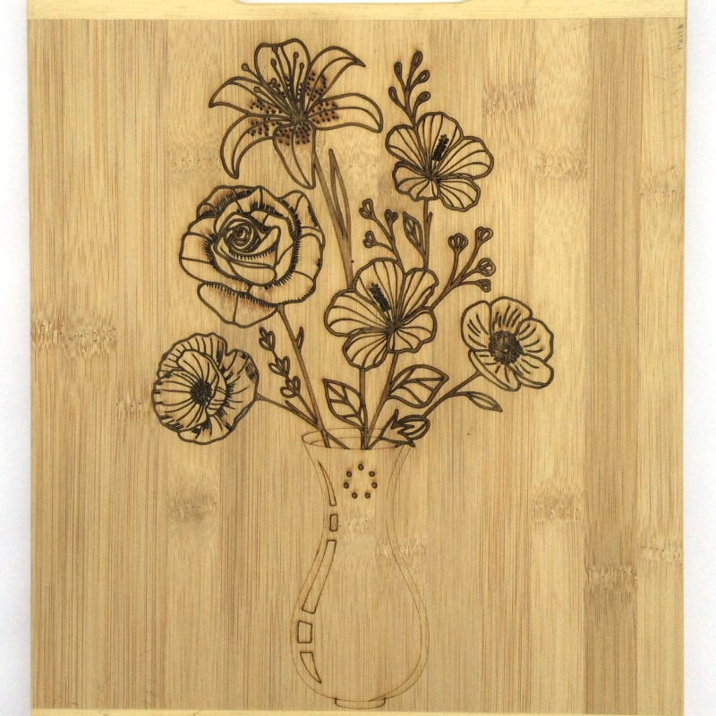 Flowers cutting board