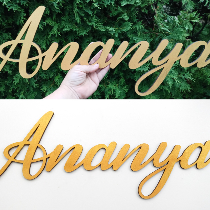 24'' Wooden name sign 6mm