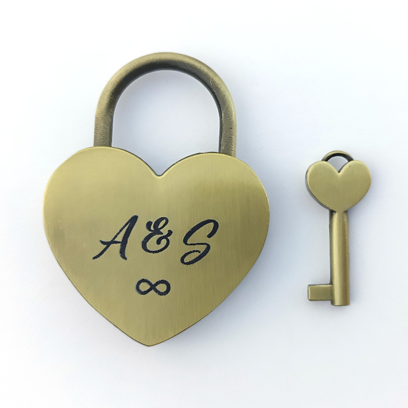 Custom Heart-Shaped Padlock